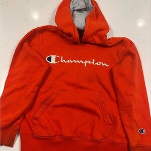 Champion Bright Orange Athletic Hoodie
